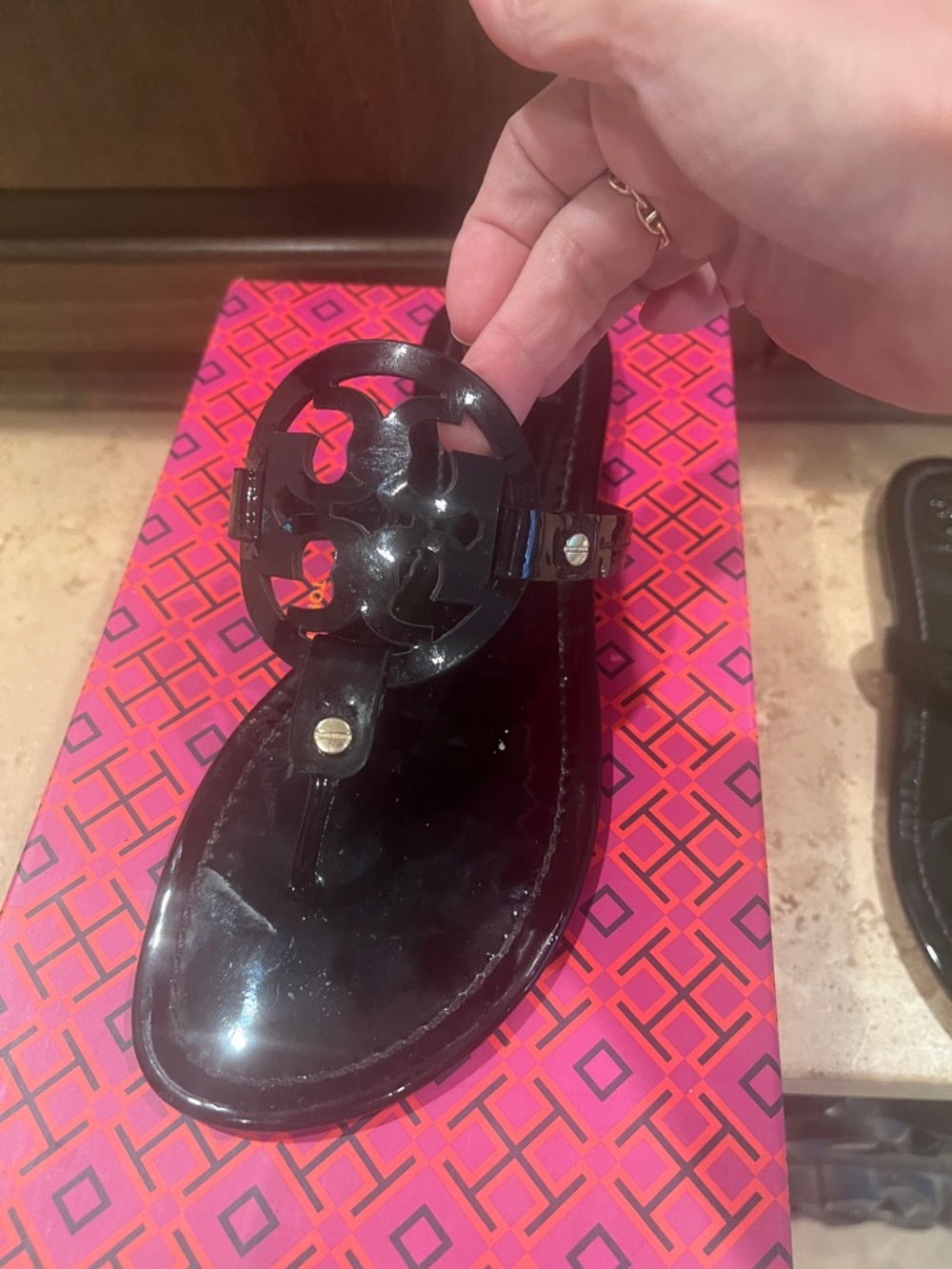 Miller Patent Calf  Sandal – Black size 9 - Picture 6 of 6